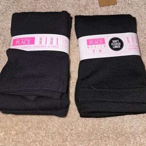 Girls BLACK LEGGINGS size 7-8